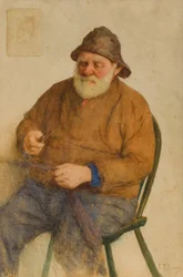 Žvejys Taiso tinklus (wc ant popieriaus)poli